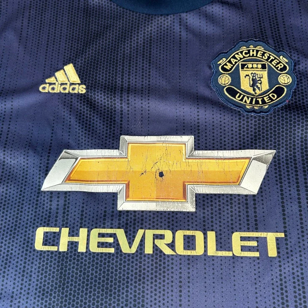 Adidas Manchester United Jersey Mens Medium Navy Romelu Lukaku 9 2018-19 Parley